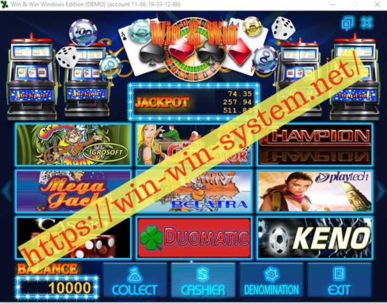 Как выглядит demo Win&Win Casino на вашем компьютере после установки